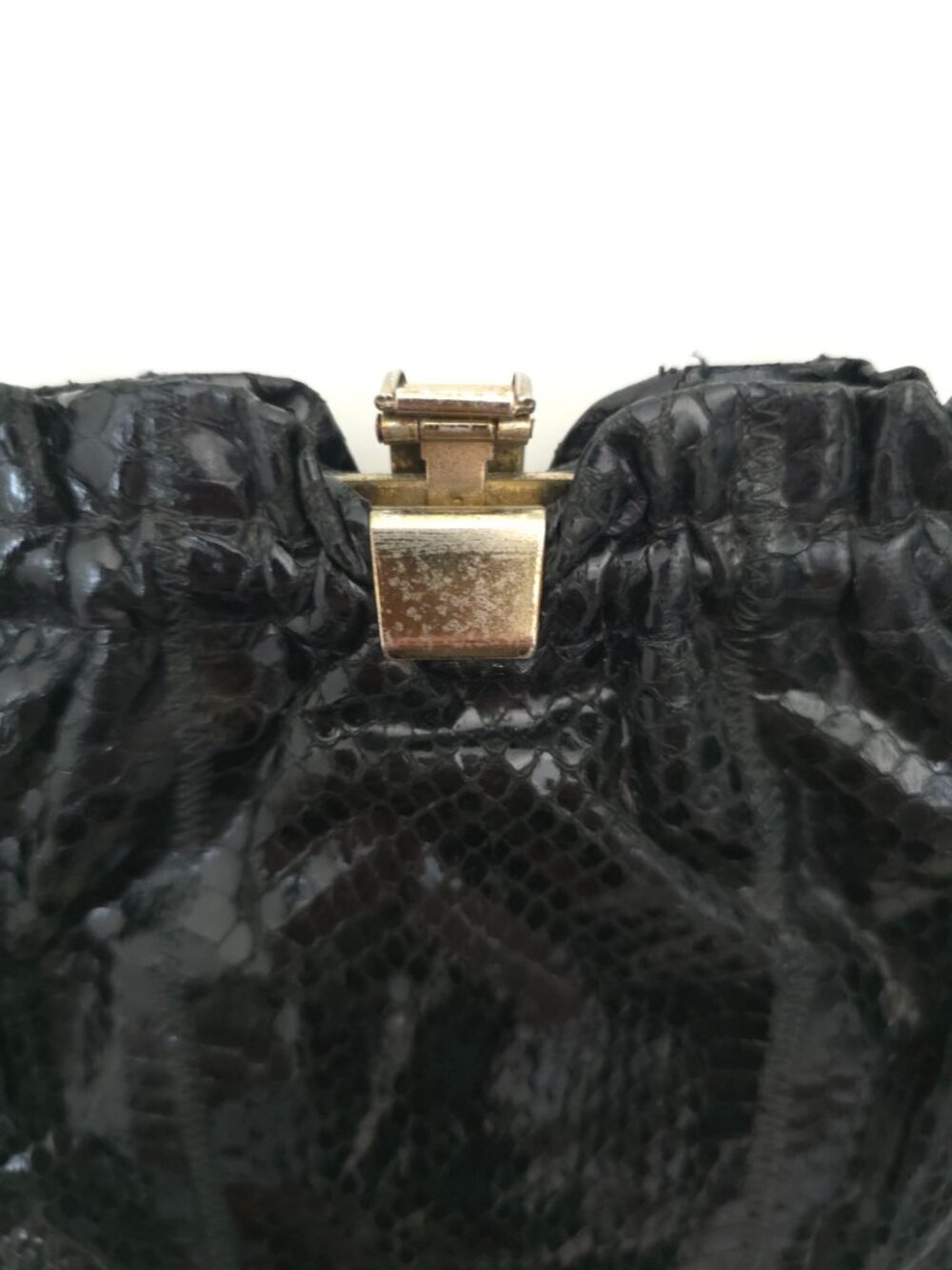 Vintage Sony Studios Wardrobe x BAGS BY SUPREME Black Snakeskin Shoulder Bag - Picture 5 of 11